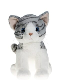 8" Grey Tabby Cat